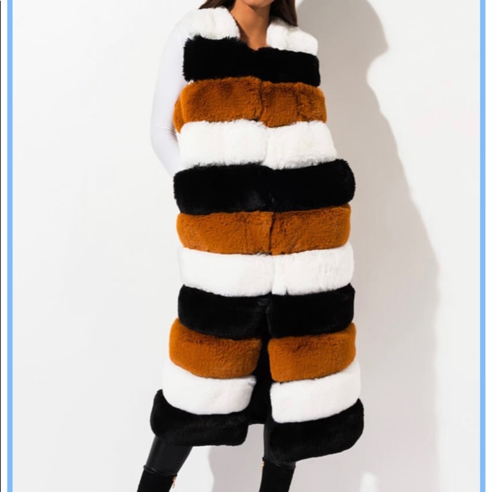 Faux Fur Vest Jacket
